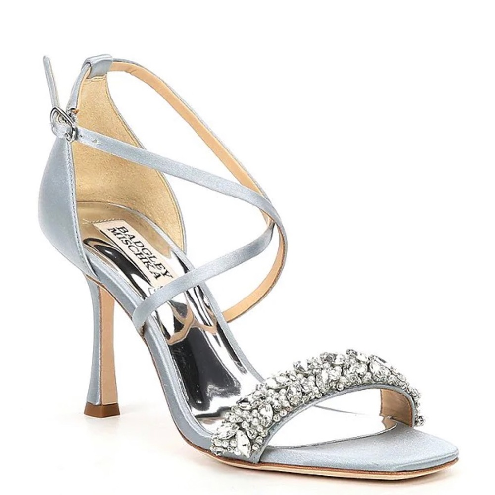 Brand new in box Badgley Mischka Nala Rhinestone heels sz 9.5.